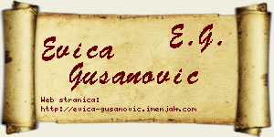 Evica Gušanović vizit kartica
